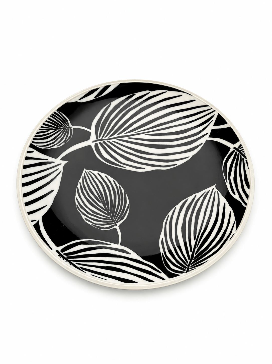 پیش دستی طرح برگ جنس fine porcelain